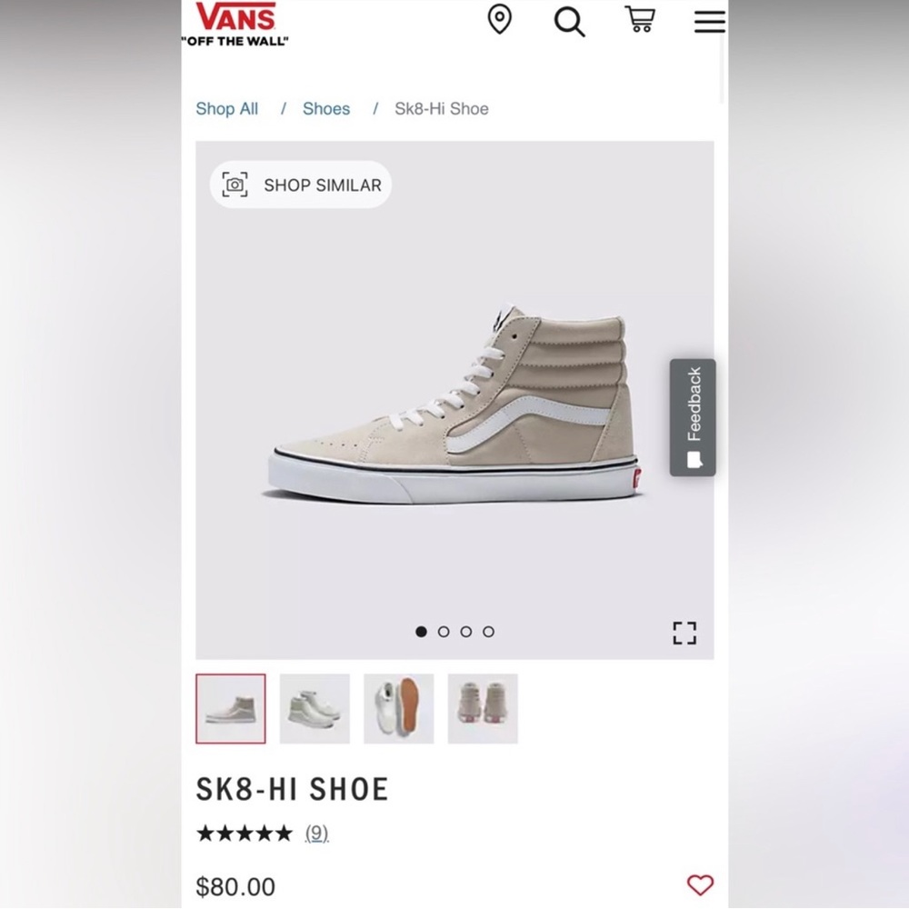 Vans Sk8-Hi high top shoes - men’s 9